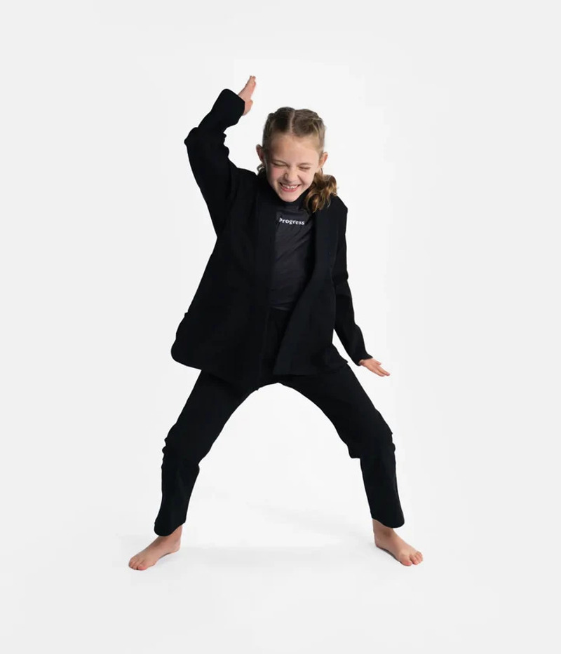 Progress Kids academy Kimono -black